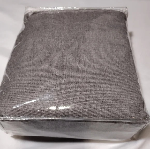 Plow & Hearth Stone Madison Double Layer Blackout Back Tab Pair of Curtains - Picture 4 of 5